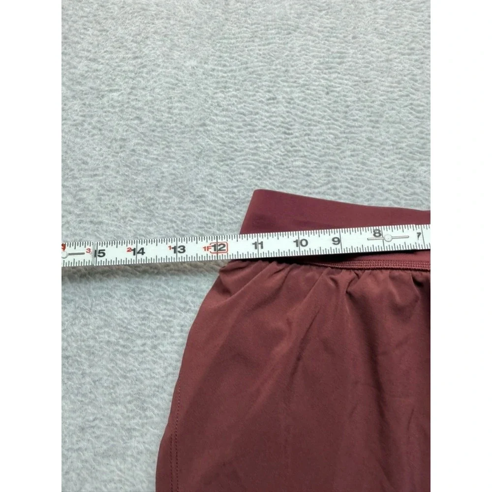Nike Dri-FIT 2-in-1 Training Shorts Burgundy Womens XS High Rise Running